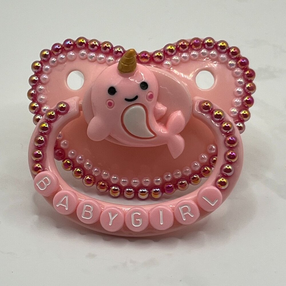 Pink Narwhal Adult Pacifier